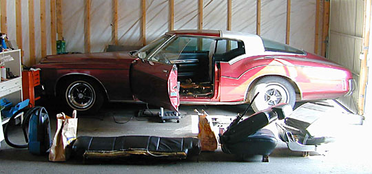 1973 Buick Riviera with striped interior