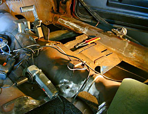 1973 Buick Riviera - Rusted floor pans removed